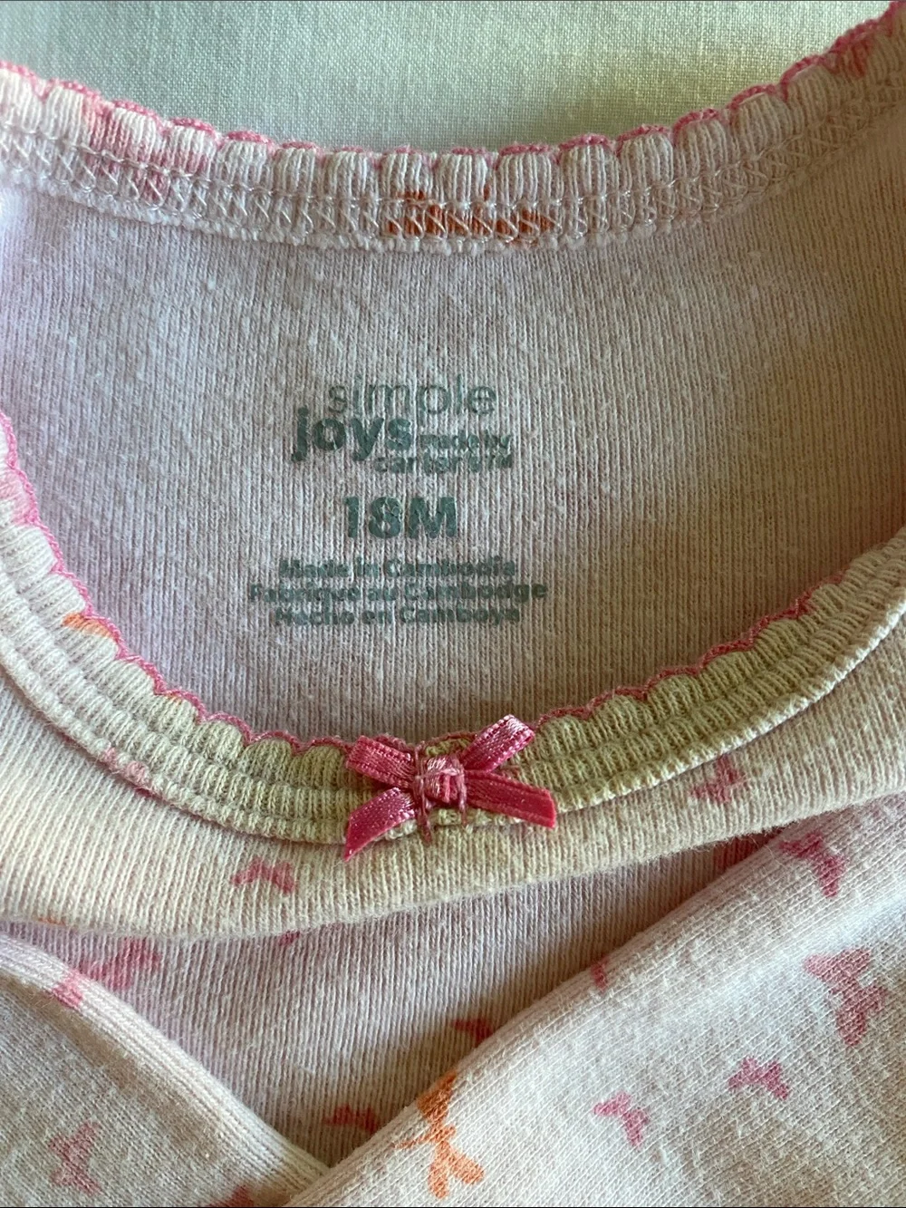 Carter's Pink Floral & Cream Floral Print Baby One-Pieces
